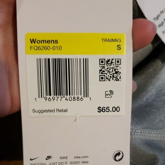 Nike One Women's Gray Leggings - Picture 3 of 6